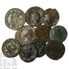 Ancient Roman Imperial Coins - Mixed Late Bronzes Coin Group [10]