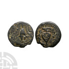 Ancient Roman Provincial Coins - Judea - Herod Archelaus - AE Prutah