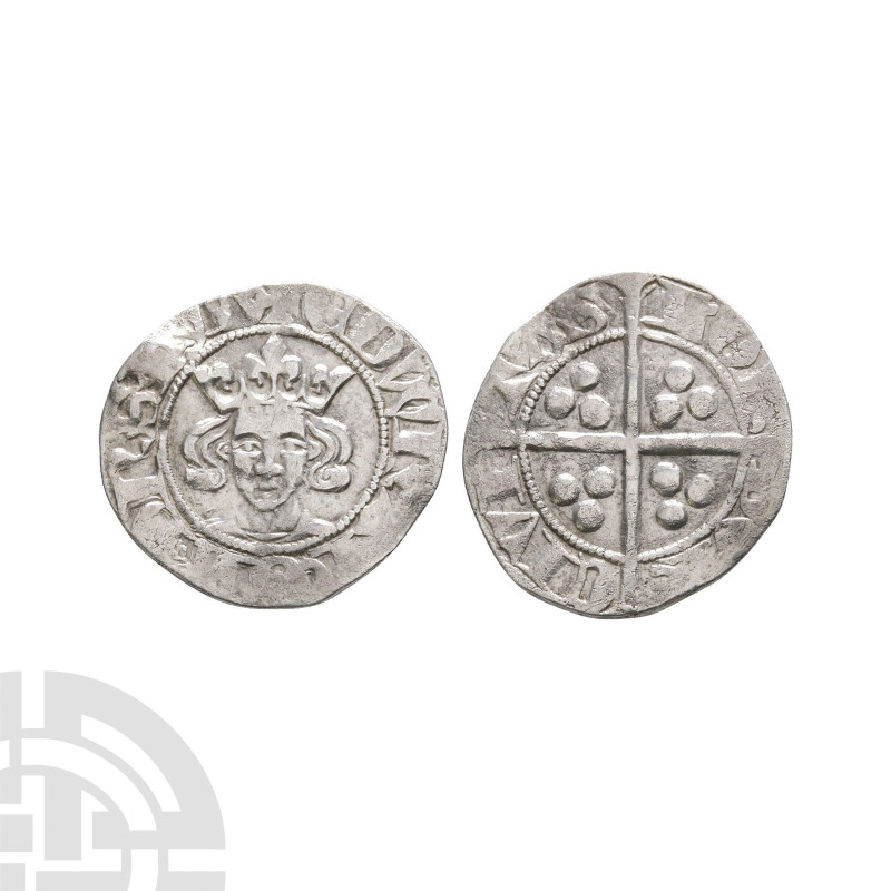 English Medieval Coins - Edward III - London - Long Cross Penny
1344-1351 A.D. ...
