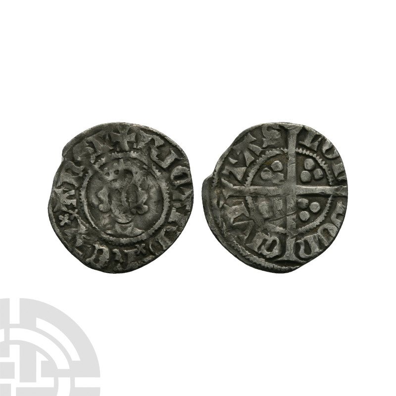 English Medieval Coins - Richard II - Long Cross AR Halfpenny
1377-1399 A.D. In...