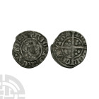 English Medieval Coins - Richard II - Long Cross AR Halfpenny
