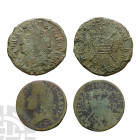 British Milled Coins - James II - Gun Money AE Halfcrown and Shilling [2]