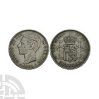 World Coins - Spain - Alfonso XII - 1881 - 5 Pesetas