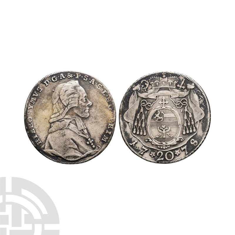 World Coins - Austria - Salzburg - Hieronymous - 1778 - AR 20 Kreuzer
Dated 177...