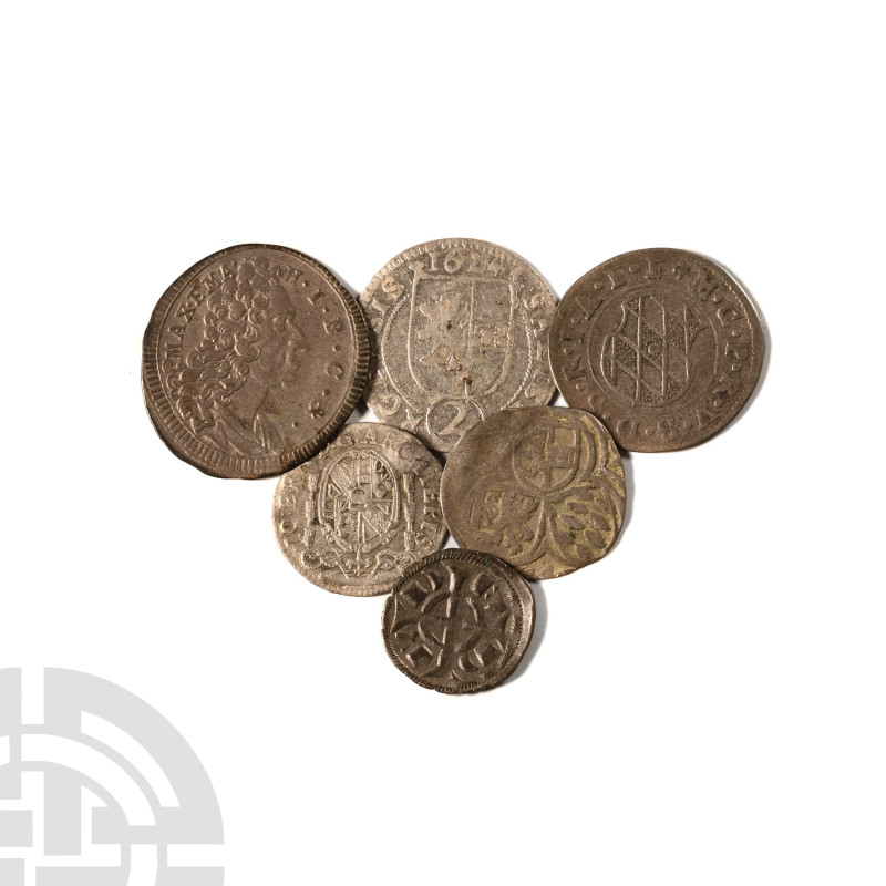 World Coins - German States - AR Issues [6]
13th-18th century A.D. Group compri...