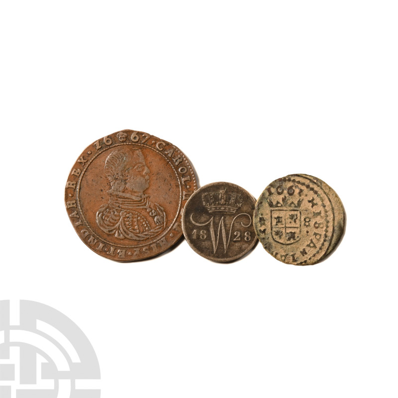 World Coins - Spain and Netherlands - Mixed Issues [3]
17th-19th century A.D. G...