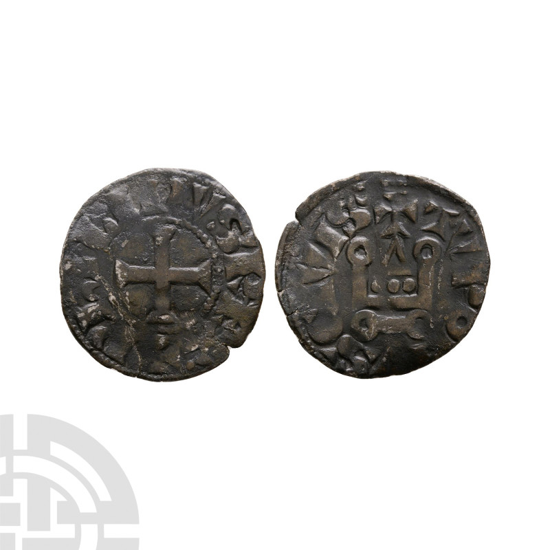 World Coins - France - Philip IV - Billon Denier Tournois
1285-1310 A.D. Obv: c...