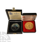 British Commemorative Medals - London Bridge Silver-Gilt and Pompeii Exhibition Silver Medal Group [2]
