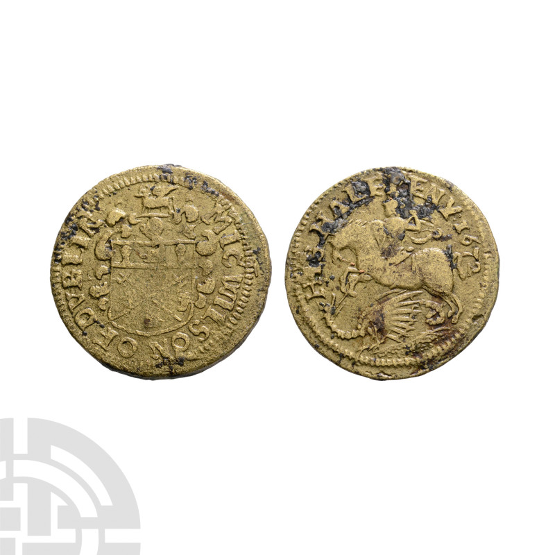 British Tokens - 17th Century - Dublin / Wilson - Token Halfpenny.
Dated 1672 A...