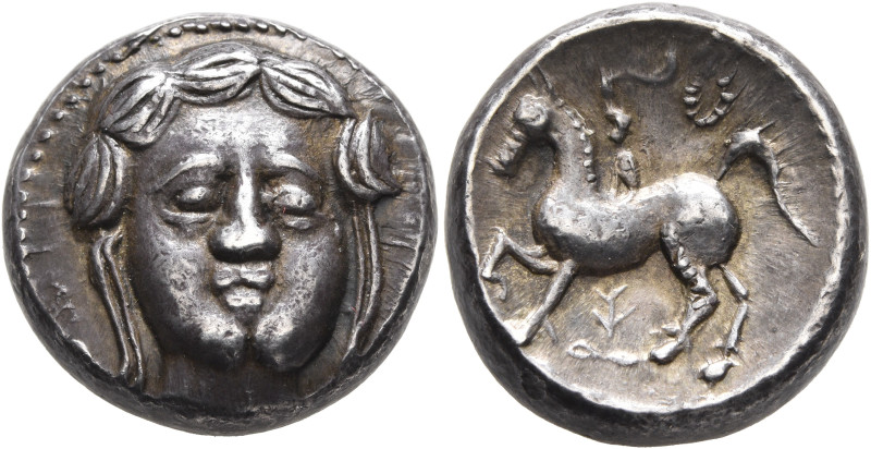 MIDDLE DANUBE. Uncertain tribe. Circa 3rd century BC. Tetradrachm (Silver, 19 mm...