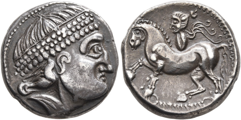 MIDDLE DANUBE. Uncertain tribe. 2nd century BC. Tetradrachm (Silver, 21 mm, 12.5...