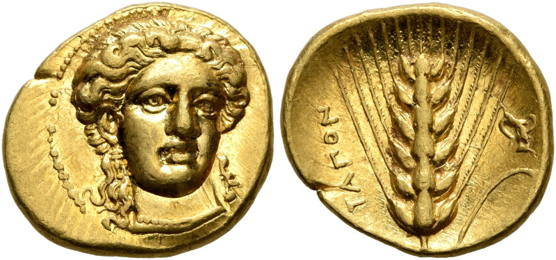 LUCANIA. Metapontion. Time of Kleonymos (?), circa 302 BC. Tetrobol or Third Sta...