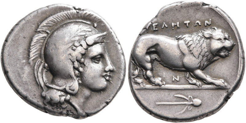 LUCANIA. Velia. Circa 300-280 BC. Didrachm or Nomos (Silver, 22 mm, 7.51 g, 7 h)...