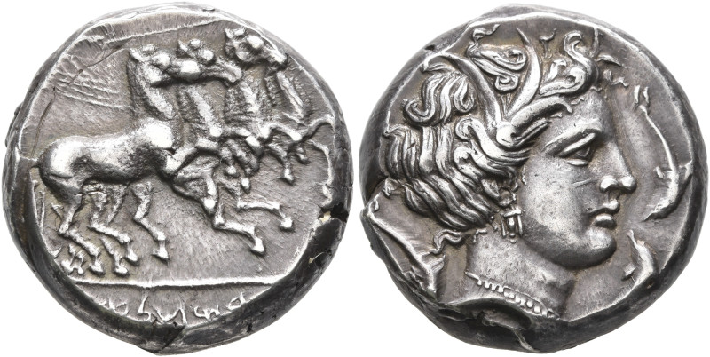 SICILY. Lilybaion (as ‘Cape of Melkart’). Circa 330-305 BC. Tetradrachm (Silver,...