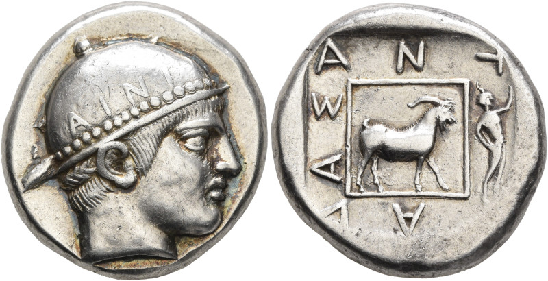 THRACE. Ainos. Circa 453/2-451/0 BC. Tetradrachm (Silver, 25 mm, 16.44 g, 6 h), ...