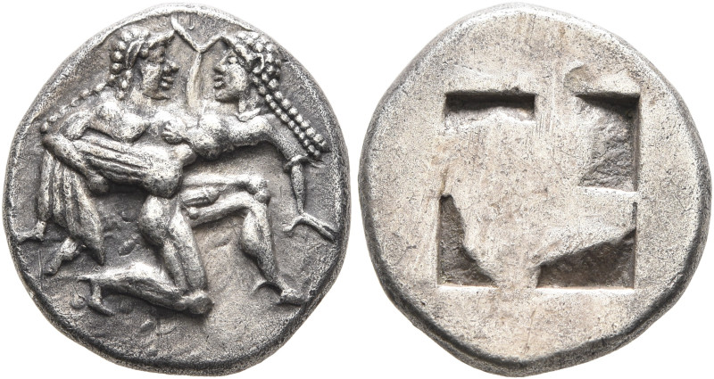 ISLANDS OFF THRACE, Thasos. Circa 500-480 BC. Drachm (Silver, 17 mm, 4.75 g). Nu...