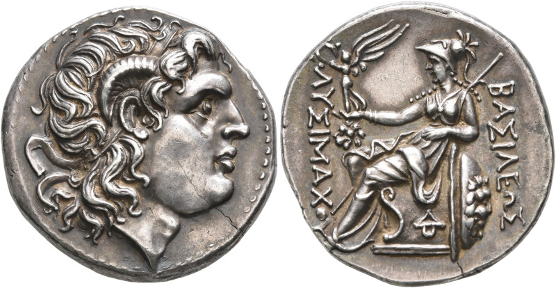 KINGS OF THRACE. Lysimachos, 305-281 BC. Tetradrachm (Silver, 29 mm, 17.18 g, 3 ...