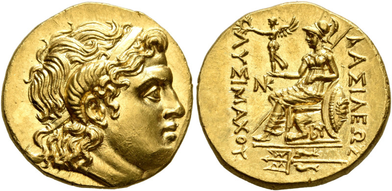 KINGS OF THRACE. Lysimachos, 305-281 BC. Stater (Gold, 19 mm, 8.50 g, 12 h), Byz...