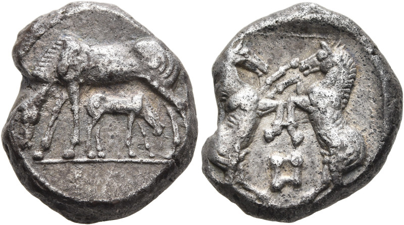 THRACO-MACEDONIAN REGION. Uncertain. Circa 5th century BC. Stater (Silver, 22 mm...
