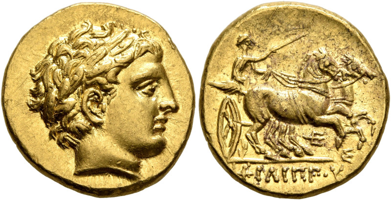 KINGS OF MACEDON. Philip II, 359-336 BC. Stater (Gold, 19 mm, 8.62 g, 8 h), Pell...