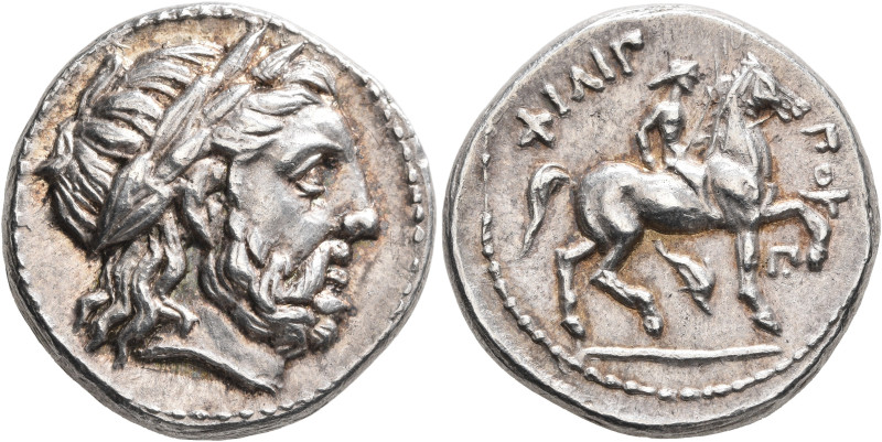 KINGS OF MACEDON. Philip II, 359-336 BC. Tetradrachm (Silver, 24 mm, 14.31 g, 12...