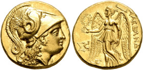 KINGS OF MACEDON. Alexander III ‘the Great’, 336-323 BC. Stater (Gold, 17 mm, 8.58 g, 12 h), Kolophon, struck under Antigonos Monophthalmos, circa 319...