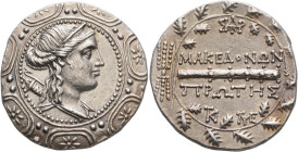 MACEDON (ROMAN PROTECTORATE), Republican period. First Meris. Circa 167-149 BC. Tetradrachm (Silver, 30 mm, 16.84 g, 12 h), Amphipolis. Diademed and d...