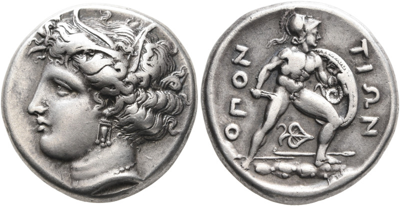LOKRIS. Lokris Opuntii. Circa 350-340 BC. Stater (Silver, 22 mm, 12.18 g, 12 h)....