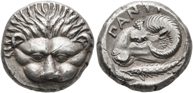 CIMMERIAN BOSPOROS. Pantikapaion. Circa 390-380 BC. Drachm (Silver, 15 mm, 5.15 ...