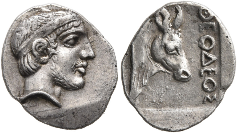 CIMMERIAN BOSPOROS. Theodoseia. Circa 400-375 BC. Diobol (Silver, 15 mm, 1.44 g,...