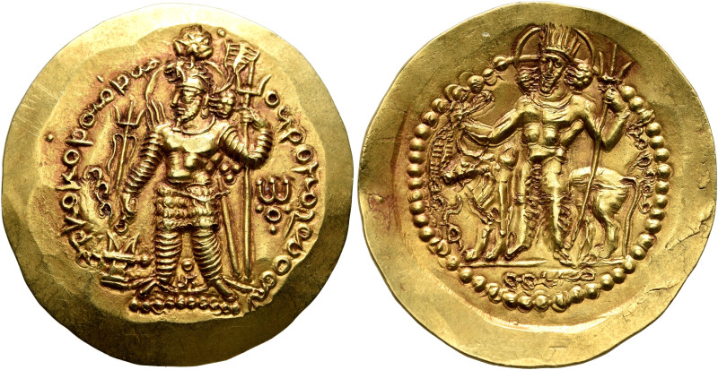 KUSHANO-SASANIANS. Hormizd I, circa 265-295. Dinar (Gold, 30 mm, 7.73 g, 11 h), ...