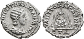 CAPPADOCIA. Caesaraea-Eusebia. Tranquillina, Augusta, 241-244. Drachm (Silver, 19 mm, 4.25 g, 6 h), RY 4 of Gordian III = 241. ϹΑΒΙΝΙΑ ΤΡΑΝΚΥΛΛΙΝΑ ΑΥ ...