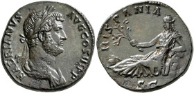 Hadrian, 117-138. Dupondius (Orichalcum, 26 mm, 12.22 g, 12 h), Rome, circa 130-133. HADRIANVS AVG COS III P P Laureate and draped bust of Hadrian to ...