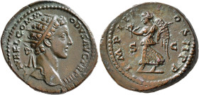Commodus, 177-192. Dupondius (Orichalcum, 27 mm, 16.60 g, 12 h), Rome, 179. L AVREL COMMODVS AVG TR P IIII Radiate head of Commodus to right. Rev. IMP...