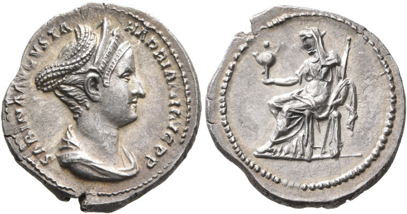 Sabina, Augusta, 128-136/7. Denarius (Silver, 20 mm, 3.22 g, 6 h), Rome, circa 1...