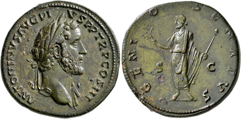 Antoninus Pius, 138-161. Sestertius (Orichalcum, 33 mm, 26.13 g, 6 h), Rome, 140...