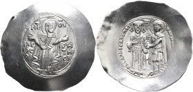 Theodore Comnenus-Ducas, as emperor of Thessalonica, 1225/7-1230. Aspron Trachy (Silver, 32 mm, 3.69 g, 7 h), Thessalonica, circa 1227. AΓI/IOC/O PH/T...