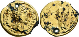 UNCERTAIN GERMANIC TRIBES, Aurum Barbarorum. Late 3rd-early 4th centuries. 'Aureus' (Subaeratus, 21 mm, 3.43 g, 6 h), 'Stern Group'. Imitating Marcus ...