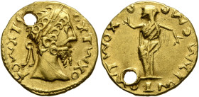 UNCERTAIN GERMANIC TRIBES, Aurum Barbarorum. Late 3rd-early 4th centuries. 'Aureus' (Gold, 16 mm, 3.08 g, 6 h), derived from the 'Stern Group'. Imitat...