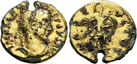 UNCERTAIN GERMANIC TRIBES, Aurum Barbarorum. Late 3rd-early 4th centuries. 'Aureus' (Subaeratus, 19.5 mm, 2.45 g, 6 h), 'Early Group'. Imitating Sever...