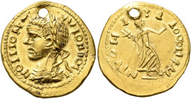 UNCERTAIN GERMANIC TRIBES, Aurum Barbarorum. Late 3rd-early 4th centuries. 'Aureus' (Gold, 21 mm, 6.22 g, 12 h), 'Derived Gordian Group C'. NOIIION- Y...
