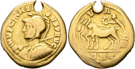 UNCERTAIN GERMANIC TRIBES, Aurum Barbarorum. Late 3rd-early 4th centuries. 'Aureus' (Gold, 21 mm, 5.68 g, 12 h), 'Probus Group A'. Imitating Probus, 2...