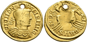 UNCERTAIN GERMANIC TRIBES, Aurum Barbarorum. Late 3rd-early 4th centuries. 'Aureus' (Gold, 17 mm, 3.23 g, 12 h), 'Sleipnir Group'. Է IԷ ИƆHOIOFObIBiꟼM...