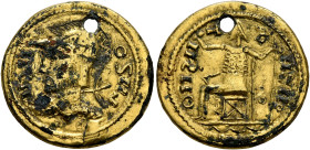 UNCERTAIN GERMANIC TRIBES, Aurum Barbarorum. Late 3rd-early 4th centuries. 'Aureus' (Subaeratus, 19 mm, 2.79 g, 11 h), 'Plated Group'. Imitating Probu...