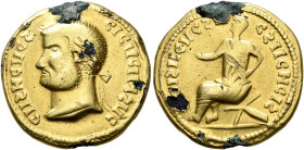 UNCERTAIN GERMANIC TRIBES, Aurum Barbarorum. Late 3rd-early 4th centuries. 'Aureus' (Subaeratus, 21 mm, 4.65 g, 12 h), 'Tetrarchic Group B'. Imitating...