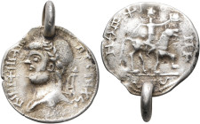 UNCERTAIN GERMANIC TRIBES, Aurum Barbarorum. Late 3rd-early 4th centuries. 'Aureus' (Silver, 26 mm, 4.00 g, 6 h), 'Tetrarchic Adventus Group D'. Imita...