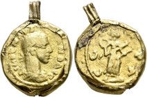 UNCERTAIN GERMANIC TRIBES, Aurum Barbarorum. Late 3rd-early 4th centuries. 'Aureus' (Subaeratus, 25 mm, 7.12 g, 1 h), 'Provincial Group'. Imitating Se...