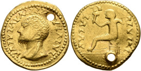 UNCERTAIN GERMANIC TRIBES, Aurum Barbarorum. Late 3rd-early 4th centuries. 'Aureus' (Gold, 20 mm, 6.67 g, 6 h), 'Provincial Group'. VΛZVZΛVΛZZZZ[.]VZΛ...