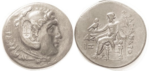 MACEDON, Alex the Great, 336-323 BC, Posthumous Tet, of Aspendos, Herakles head ...