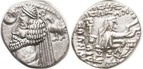 PARTHIA, Phraates IV, Drachm, Sellw. 54.9, EF, only sl off-ctr, well struck, good bright silver, very nice for this normally crude base issue. (An EF ...